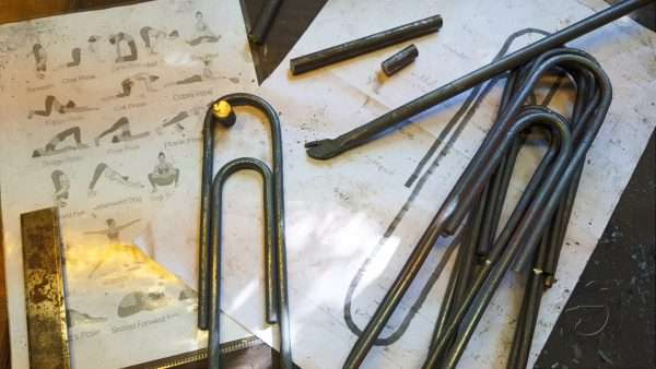 Grote metalen gesmede paperclip - Afbeelding 2